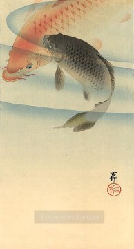 Tier Werke - Zwei Koi Karpfen Ohara Koson Fisch